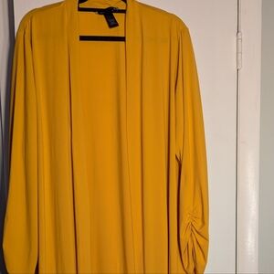 Ashley Stewart Golden Yellow Long (Duster) Cardigan
